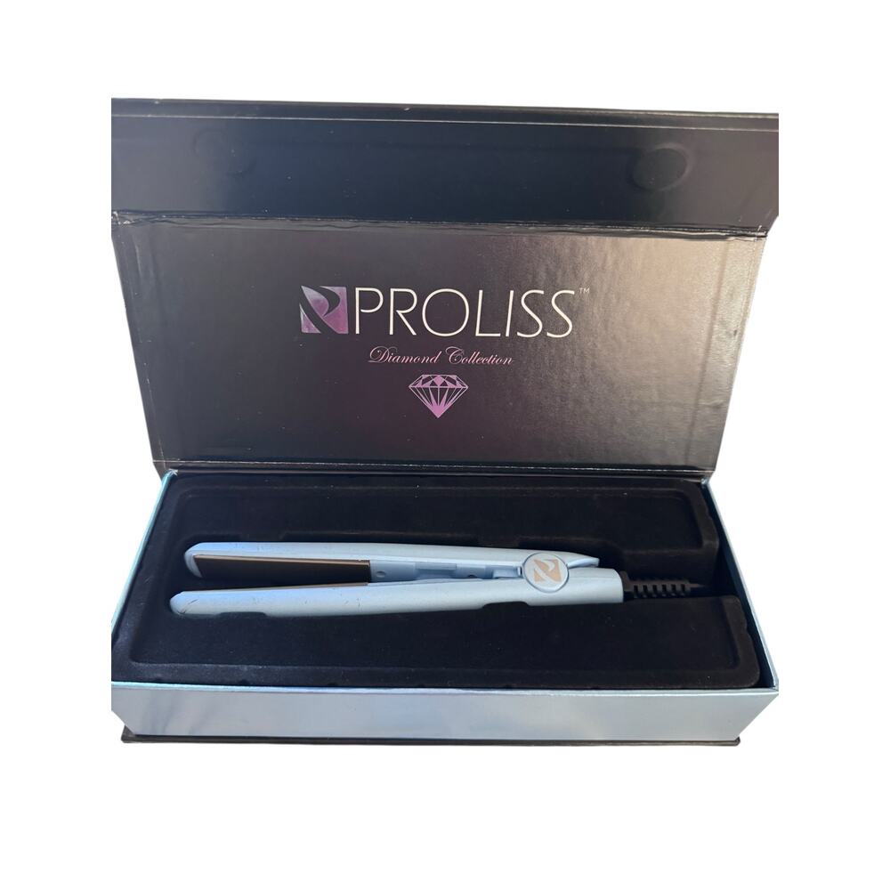 Proliss Diamond Collection Mini Ionic Ceramic Straightener Blue - Open Box